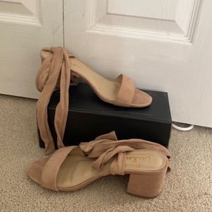Tan Tie Up Heels